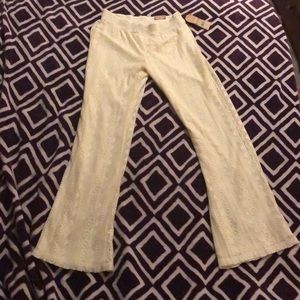 Natural laced palazzo pant